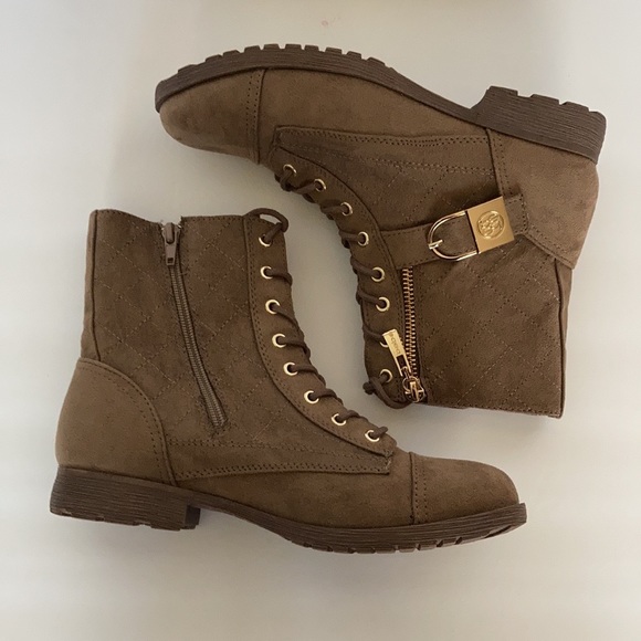 BEBE Wandell Taupe Booties - Picture 2 of 8